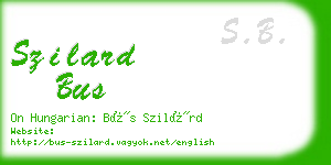 szilard bus business card
